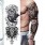 Full Arm Temporary Tattoo Jesus Queen Skeleton Lion King 5